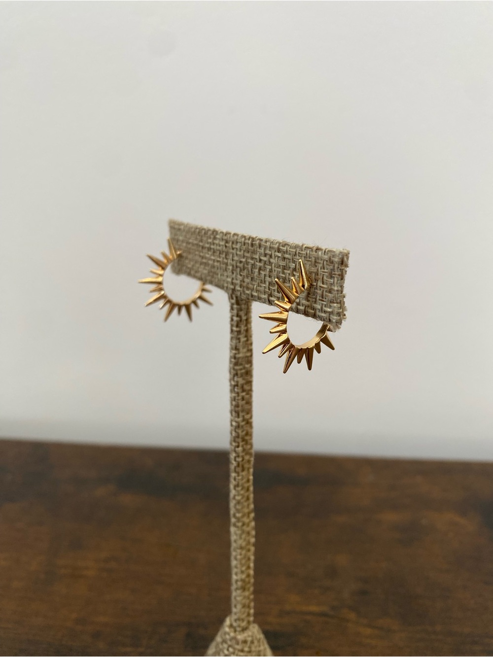 Gold Plated Spiked Earrings